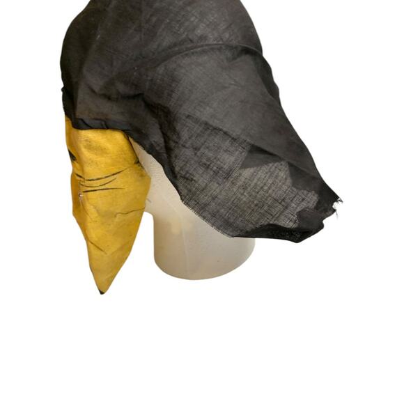 1930s Starched Gauze Mask Fu ManChu Mask Halloween Black Hat - Picture 4 of 13